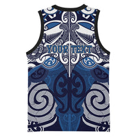 Personalised Maori Ngati Kahungunu Basketball Jersey Silver Fern Kowhaiwhai Art