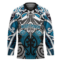Personalised Maori Ngati Porou Hockey Jersey Silver Fern Kowhaiwhai Art