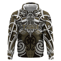 Personalised Maori Waikato Tainui Hoodie Silver Fern Kowhaiwhai Art