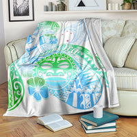 Kia Ora Maori New Zealand Pastel Blanket Sun Ta Moko Aqua Green Version LT01 - Polynesian Pride