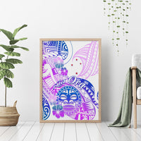 Kia Ora Maori New Zealand Pastel Canvas Wall Art Sun Ta Moko Lilac Version LT01 - Polynesian Pride