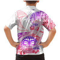 Kia Ora Maori New Zealand Pastel Family Matching Mermaid Dress and Hawaiian Shirt Sun Ta Moko Sweet Version LT01 - Polynesian Pride