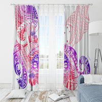 Kia Ora Maori New Zealand Pastel Window Curtain Sun Ta Moko Sweet Version LT01 - Polynesian Pride