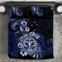 Aotearoa Kia Ora New Zealand Ta Moko Blue Version Bedding Set LT01 Blue - Polynesian Pride