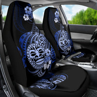 Aotearoa Kia Ora New Zealand Ta Moko Blue Version Car Seat Cover LT01 - Polynesian Pride