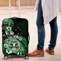 Aotearoa Kia Ora New Zealand Ta Moko Green Version Luggage Cover LT01 Green - Polynesian Pride