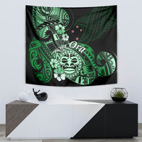 Aotearoa Kia Ora New Zealand Ta Moko Green Version Tapestry LT01 - Polynesian Pride