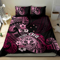 Aotearoa Kia Ora New Zealand Ta Moko Pink Version Bedding Set LT01 - Polynesian Pride