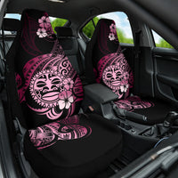 Aotearoa Kia Ora New Zealand Ta Moko Pink Version Car Seat Cover LT01 One Size Pink - Polynesian Pride