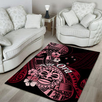Aotearoa Kia Ora New Zealand Ta Moko Red Version Area Rug LT01 - Polynesian Pride
