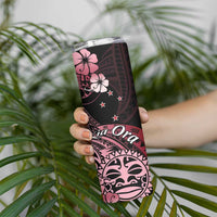 Aotearoa Kia Ora New Zealand Ta Moko Red Version Skinny Tumbler