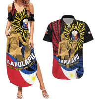 Personalized Lapulapu The First Filipino Hero Couples Matching Summer Maxi Dress and Hawaiian Shirt Polynesian Pattern