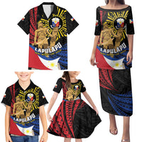Personalized Lapulapu The First Filipino Hero Family Matching Puletasi and Hawaiian Shirt Polynesian Pattern