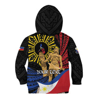 Personalized Lapulapu The First Filipino Hero Kid Hoodie Polynesian Pattern