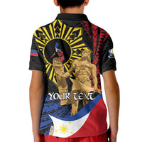 Personalized Lapulapu The First Filipino Hero Kid Polo Shirt Polynesian Pattern