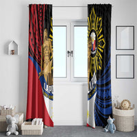 Lapulapu The First Filipino Hero Window Curtain Polynesian Pattern