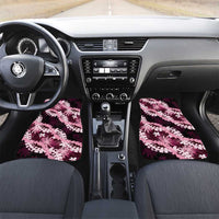 Puakenikeni Maile Lei Car Mats Frangipani Pink Tropical Leaves
