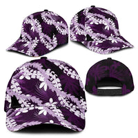 Puakenikeni Maile Lei Classic Cap Frangipani Purple Tropical Leaves