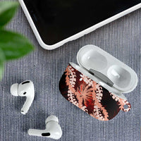 Puakenikeni Maile Lei AirPods Case Frangipani Red Tropical Leaves