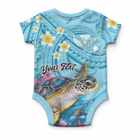 Personalized Hawaii Sea Turtle Baby Onesie Hawaii Map Ocean Vibes
