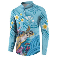 Personalized Hawaii Sea Turtle Button Sweatshirt Hawaii Map Ocean Vibes