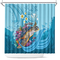 Personalized Hawaii Sea Turtle Shower Curtain Hawaii Map Ocean Vibes