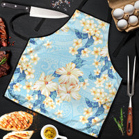Hawaii Hibiscus Plumeria Blue Apron Polynesian Pattern LT01 Blue - Polynesian Pride