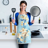 Hawaii Hibiscus Plumeria Blue Apron Polynesian Pattern LT01 - Polynesian Pride
