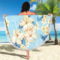Hawaii Hibiscus Plumeria Blue Beach Blanket Polynesian Pattern LT01 - Polynesian Pride