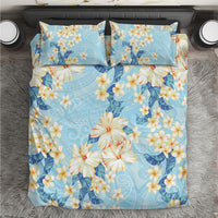 Hawaii Hibiscus Plumeria Blue Bedding Set Polynesian Pattern LT01 Blue - Polynesian Pride