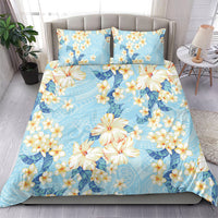 Hawaii Hibiscus Plumeria Blue Bedding Set Polynesian Pattern LT01 - Polynesian Pride