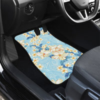 Hawaii Hibiscus Plumeria Blue Car Mats Polynesian Pattern LT01 - Polynesian Pride