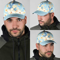 Hawaii Hibiscus Plumeria Blue Classic Cap Polynesian Pattern LT01 - Polynesian Pride