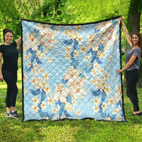 Hawaii Hibiscus Plumeria Blue Quilt Polynesian Pattern LT01 - Polynesian Pride
