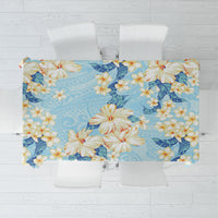 Hawaii Hibiscus Plumeria Blue Tablecloth Polynesian Pattern LT01 Blue - Polynesian Pride