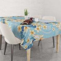 Hawaii Hibiscus Plumeria Blue Tablecloth Polynesian Pattern LT01 - Polynesian Pride