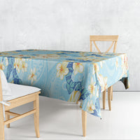 Hawaii Hibiscus Plumeria Blue Tablecloth Polynesian Pattern LT01 - Polynesian Pride