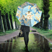 Hawaii Hibiscus Plumeria Blue Umbrella Polynesian Pattern LT01 - Polynesian Pride