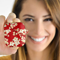 Hawaii Hibiscus Plumeria Red AirPods Case Polynesian Pattern LT01 - Polynesian Pride