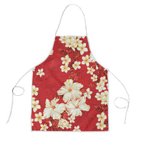 Hawaii Hibiscus Plumeria Red Apron Polynesian Pattern LT01 Red - Polynesian Pride
