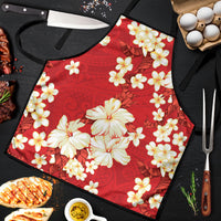 Hawaii Hibiscus Plumeria Red Apron Polynesian Pattern LT01 Red - Polynesian Pride