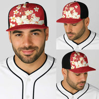 Hawaii Hibiscus Plumeria Red Baseball Net Cap Polynesian Pattern LT01 - Polynesian Pride