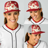 Hawaii Hibiscus Plumeria Red Baseball Net Cap Polynesian Pattern LT01 - Polynesian Pride