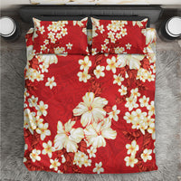 Hawaii Hibiscus Plumeria Red Bedding Set Polynesian Pattern LT01 Red - Polynesian Pride