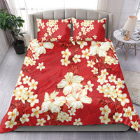 Hawaii Hibiscus Plumeria Red Bedding Set Polynesian Pattern LT01 - Polynesian Pride