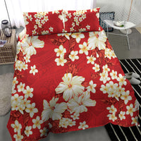 Hawaii Hibiscus Plumeria Red Bedding Set Polynesian Pattern LT01 - Polynesian Pride