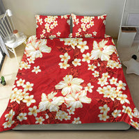 Hawaii Hibiscus Plumeria Red Bedding Set Polynesian Pattern LT01 - Polynesian Pride