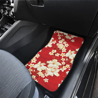Hawaii Hibiscus Plumeria Red Car Mats Polynesian Pattern LT01 - Polynesian Pride