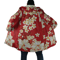 Hawaii Hibiscus Plumeria Red Cloak Polynesian Pattern LT01 - Polynesian Pride