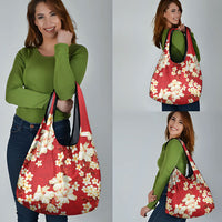 Hawaii Hibiscus Plumeria Red Grocery Bag Polynesian Pattern LT01 - Polynesian Pride